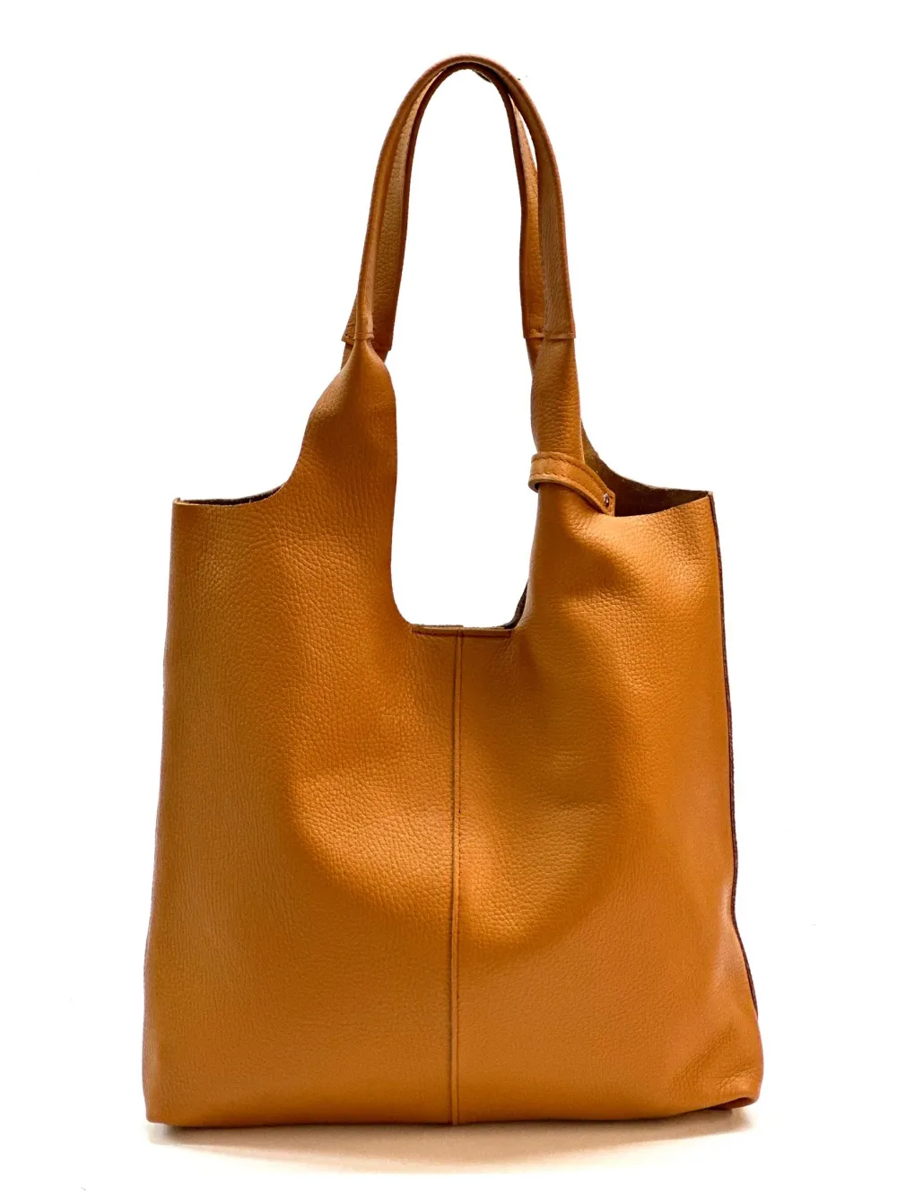 Original tan leather bag photograph