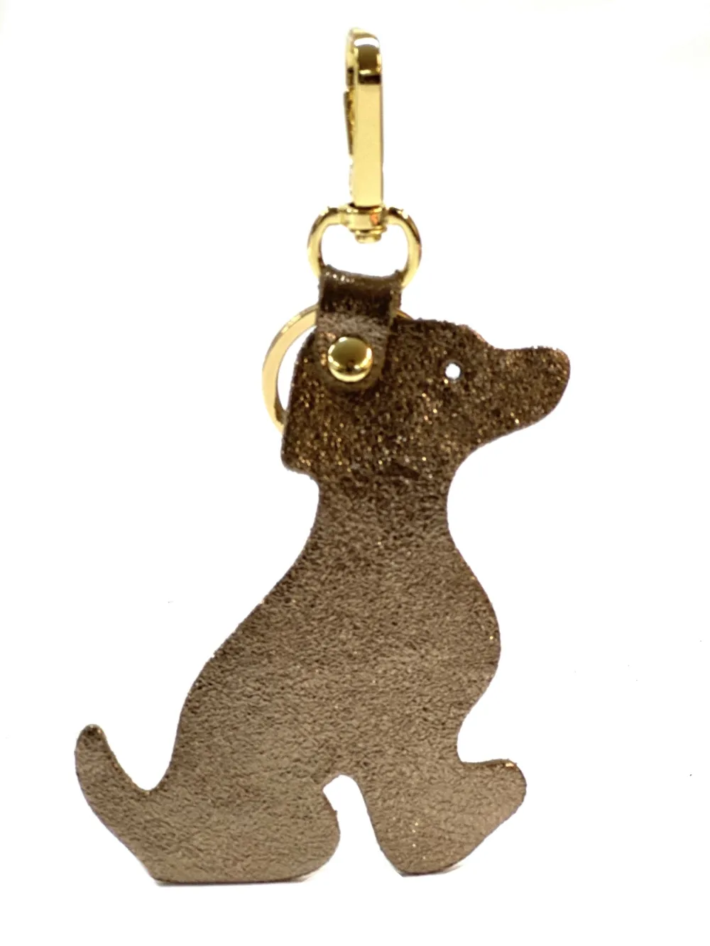 H008-portachiave (cane) · Oro antico