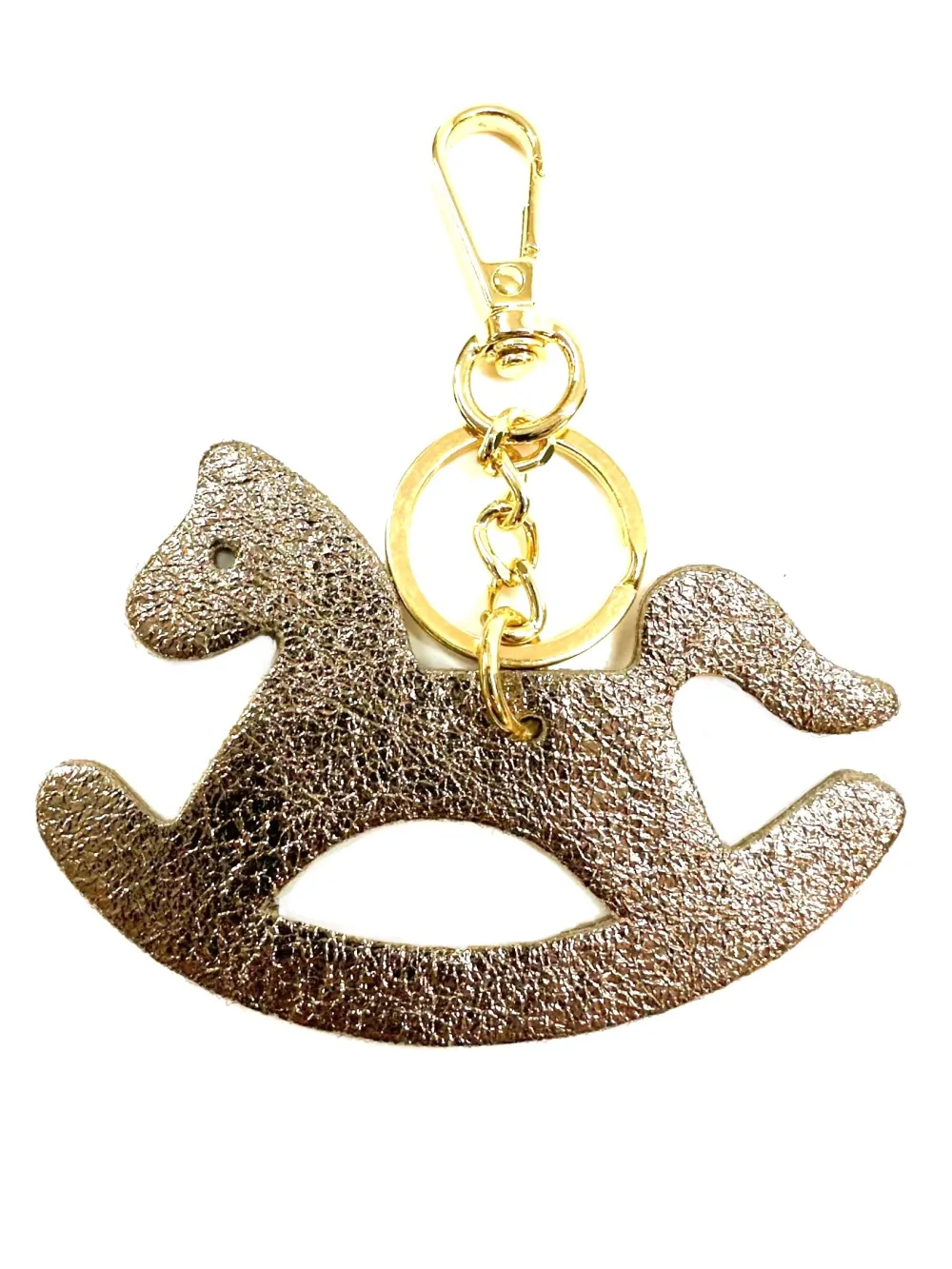 H008-portachiavi(cavallo dondolo) · Oro antico