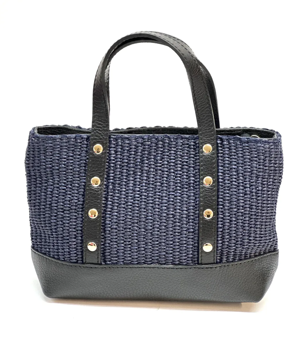 H1009 - Borse In Rafia · Blue / Black