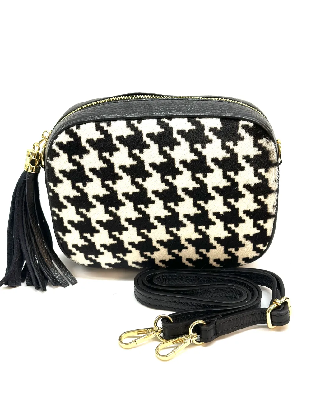 H5385cavalino · White · Houndstooth print