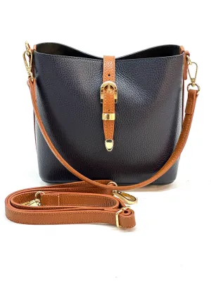 H573 · Blue / Dark tan