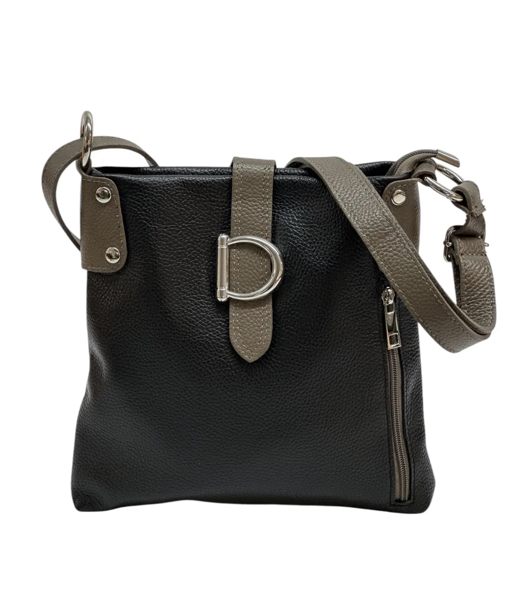 H957 · Schwarz / Dunkles Taupe